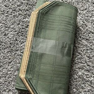 Set of Tan and Green Placemats